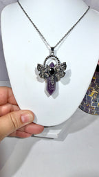 Amethyst DT Dragonfly Necklace