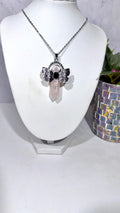 Rose Quartz DT Dragonfly Necklace