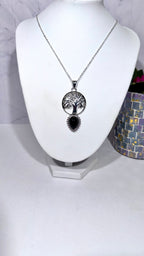 Obsidian Tree of Life Necklace