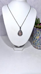 Rose Quartz Teardrop Necklace