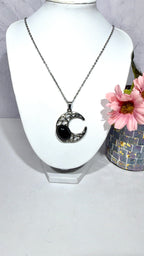Obsidian Moon Necklace