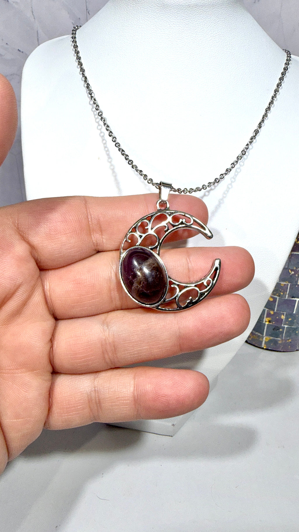 Amethyst Moon Necklace