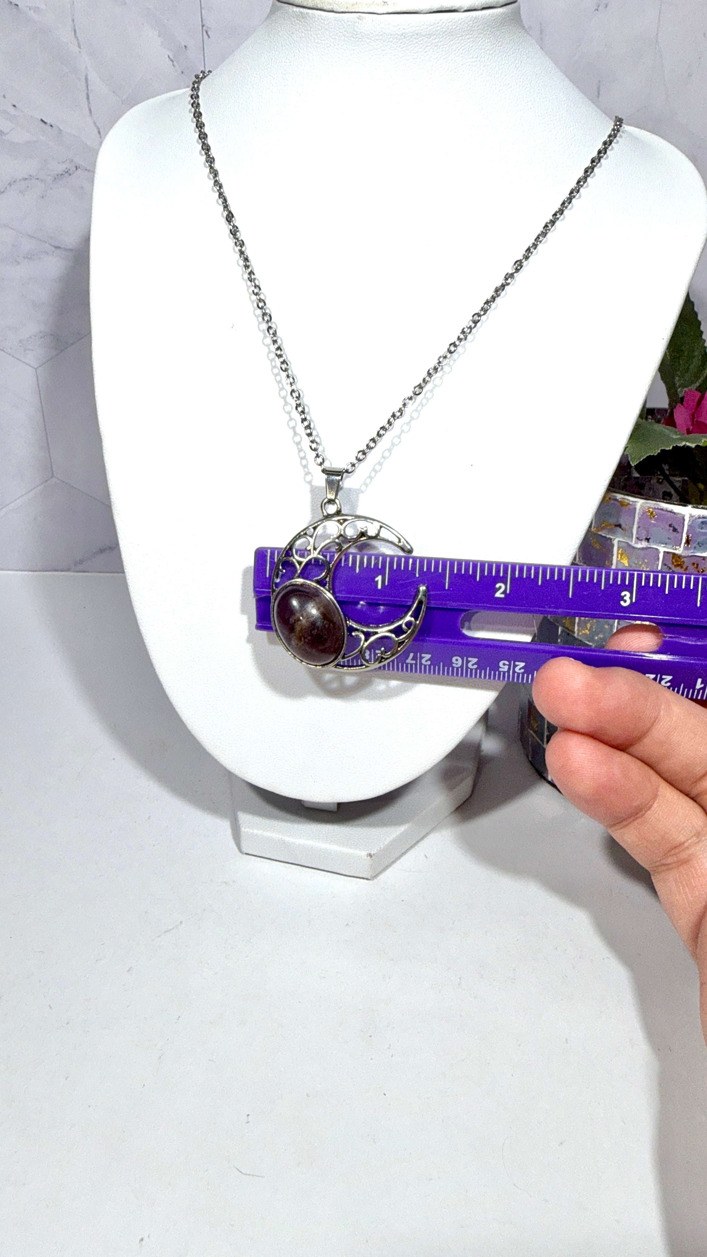 Amethyst Moon Necklace