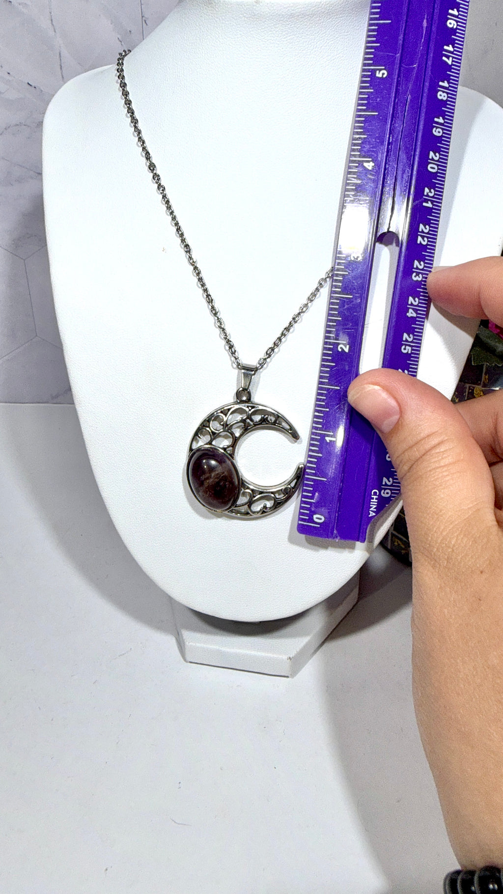 Amethyst Moon Necklace