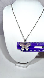 Rose Quartz Butterfly Necklace