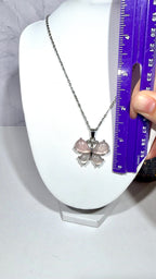 Rose Quartz Butterfly Necklace