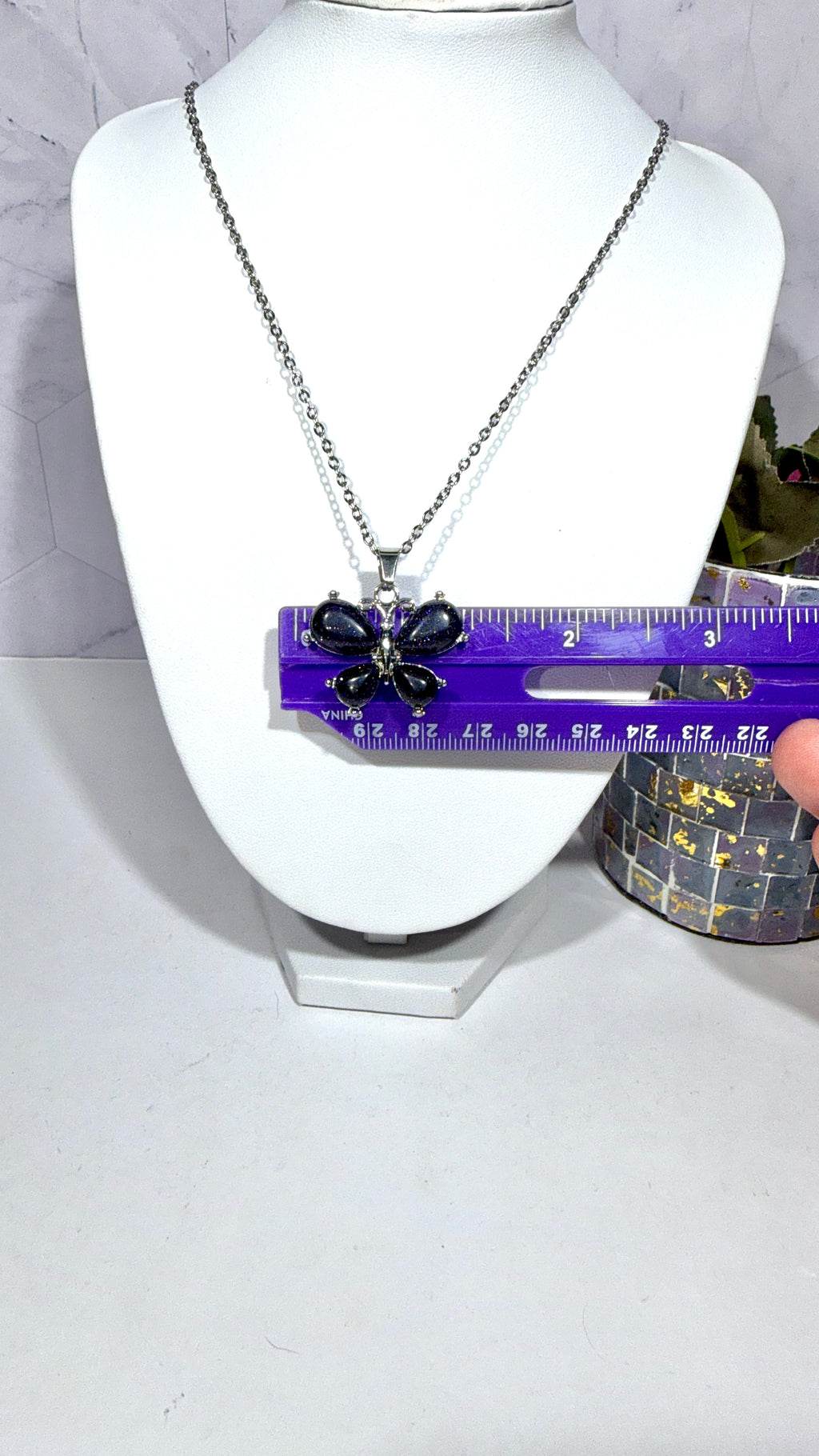 Bluestone Butterfly Necklace