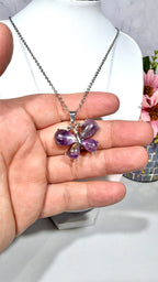 Amethyst Butterfly Necklace