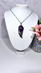 Amethyst Angel Wing Necklace
