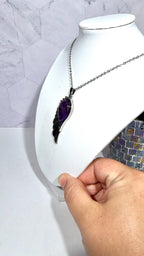Amethyst Angel Wing Necklace