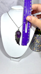 Amethyst Angel Wing Necklace