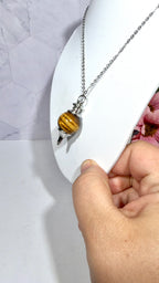 Tiger's Eye Pendulum Necklace