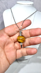 Tiger's Eye Pendulum Necklace