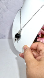 Obsidian Pendulum Necklace