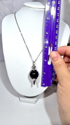 Obsidian Pendulum Necklace
