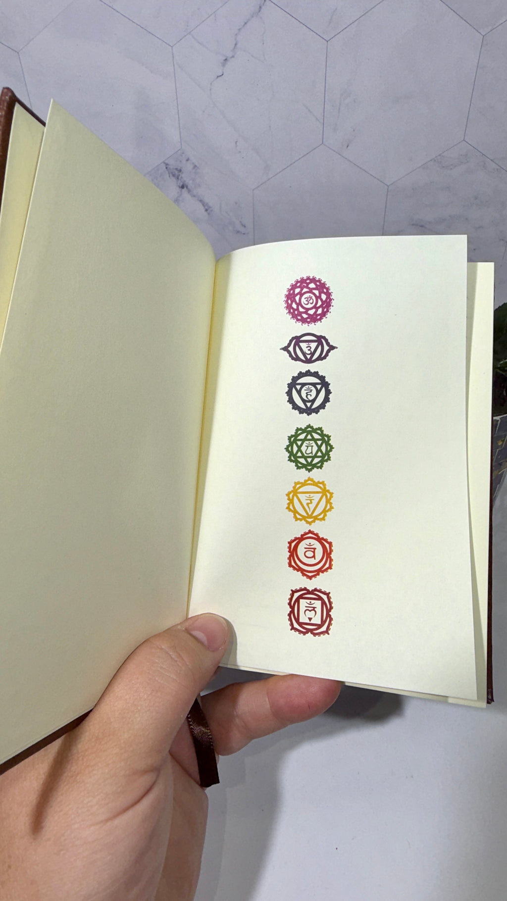 Chakra Yoga Leather Journal