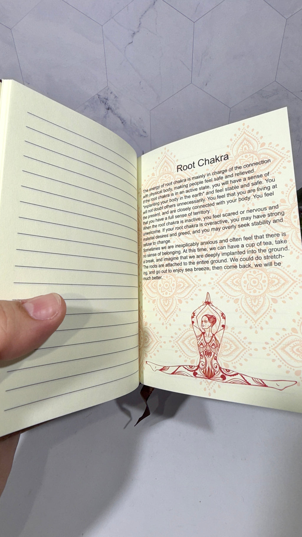 Chakra Yoga Leather Journal