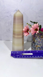 Watermelon Calcite Tower