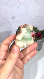 Green Apophyllite with Stilbite A Grade