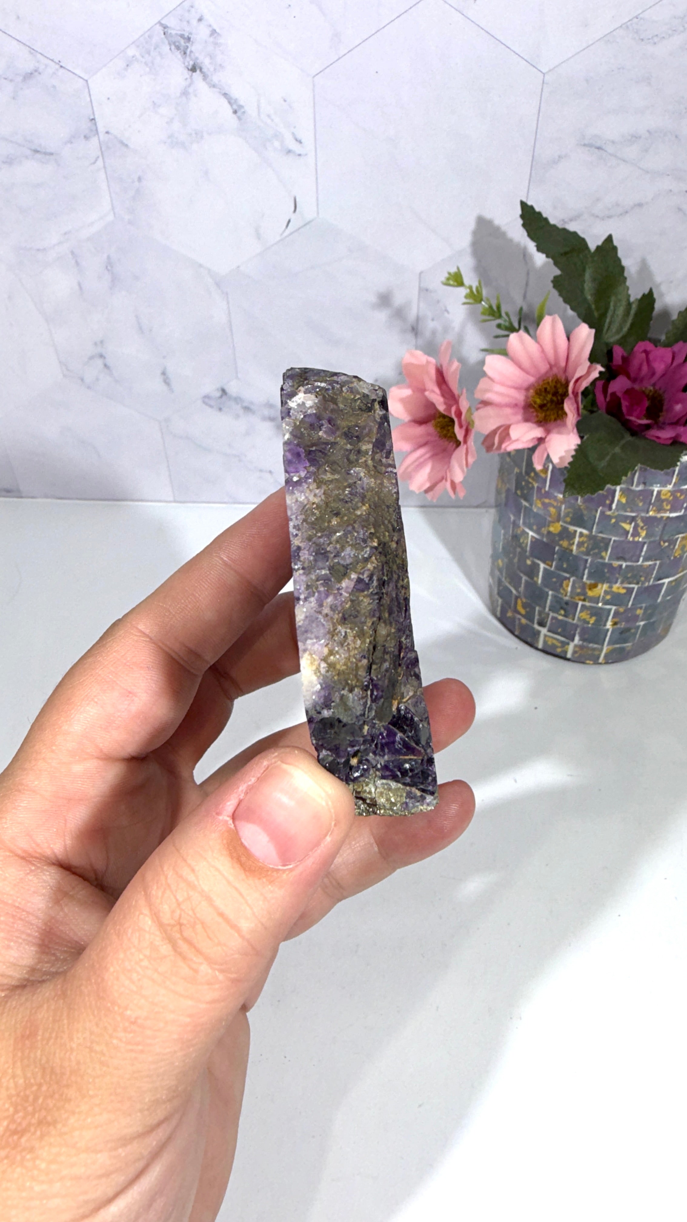 Fluorite with Pyrite from Spain
