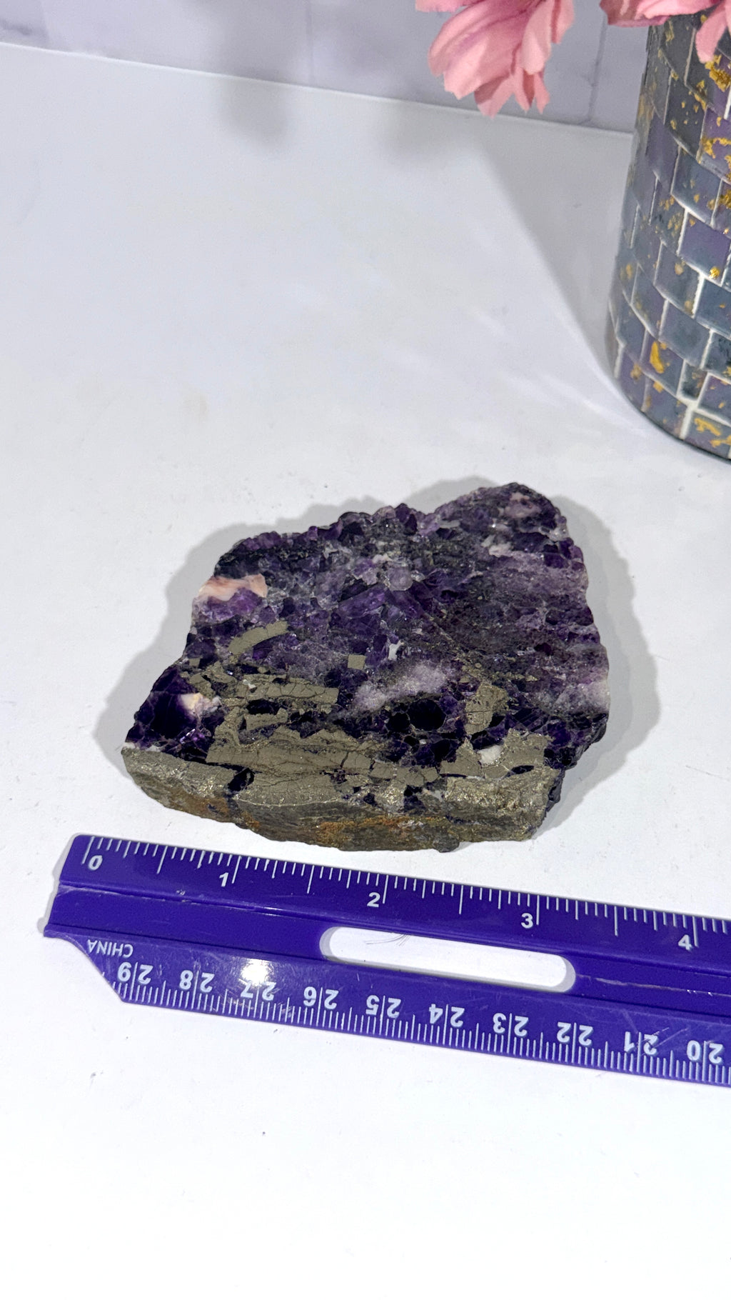 Fluorite with Pyrite from Spain