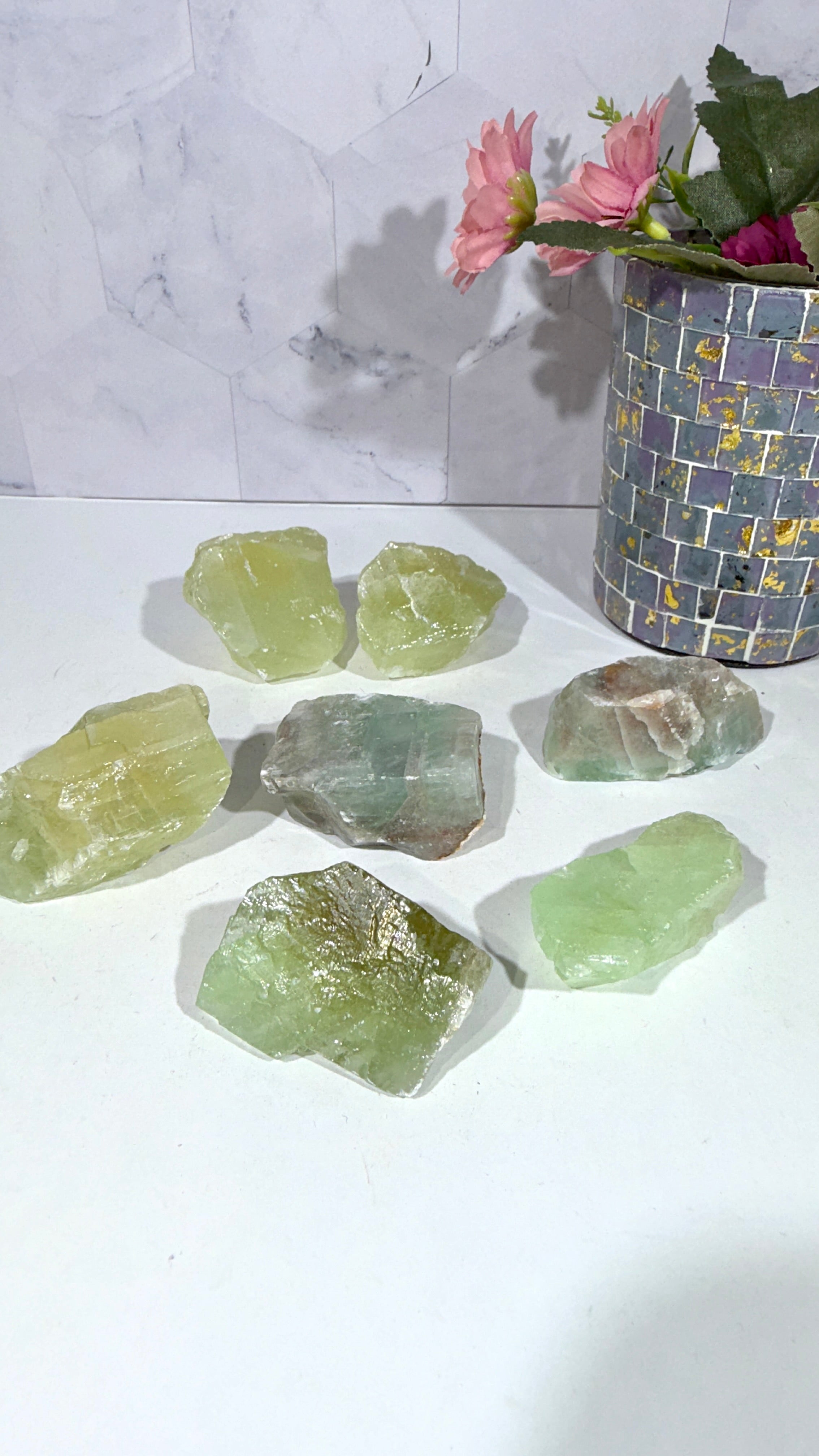 Green Calcite Rough Chunks (Open Heart Chakra & Promote Happiness)