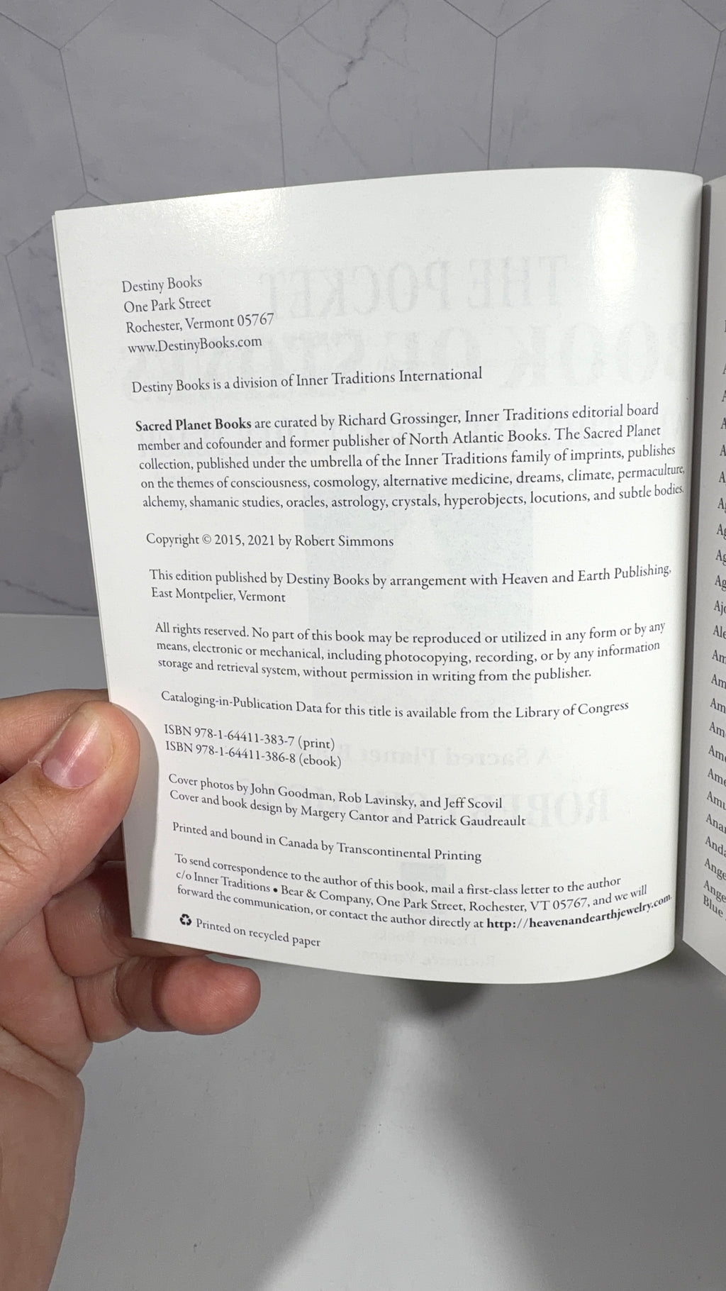 The Pocket Book of Stones by Robert Simmons