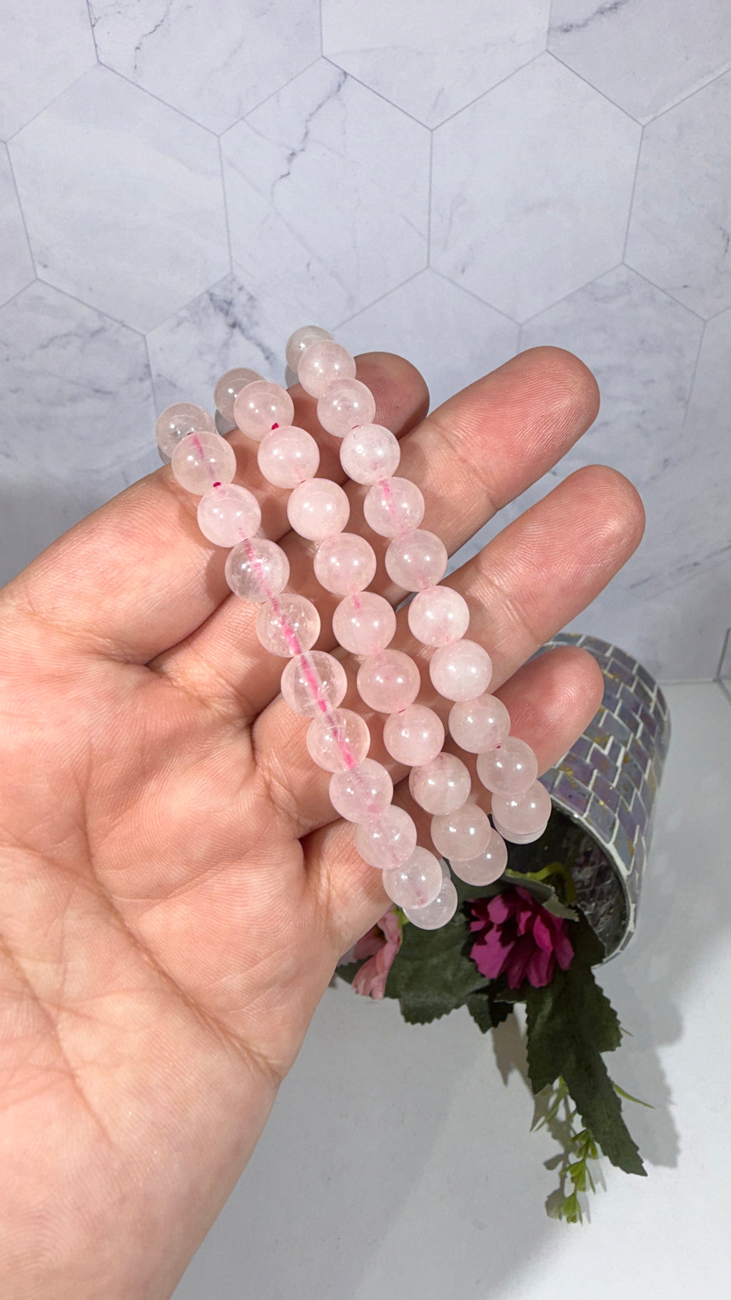 8mm Rose Quartz Bracelet