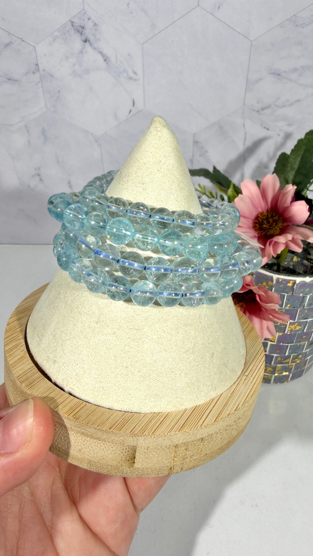 6-8mm Blue Topaz Bracelet