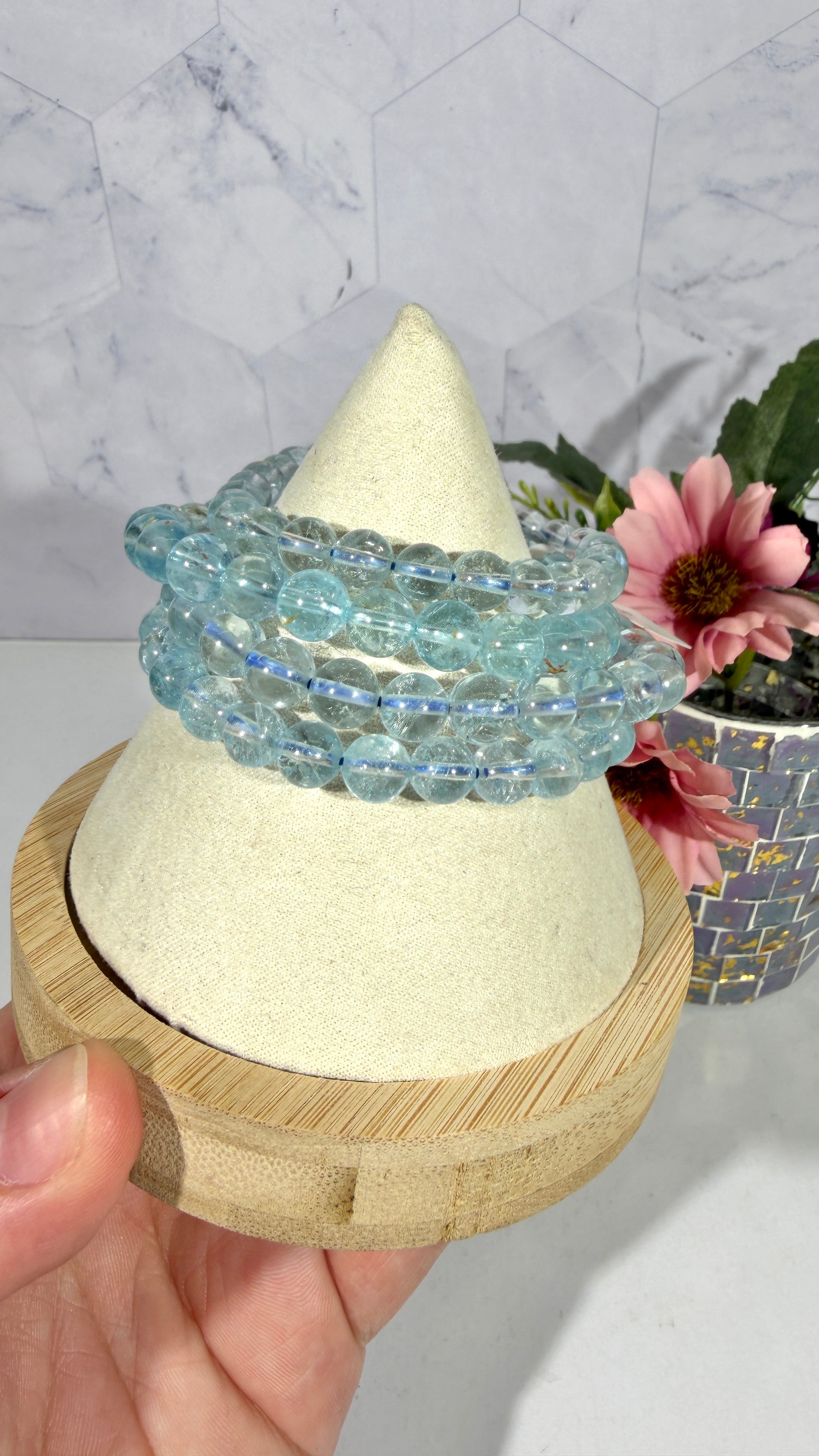 6-8mm Blue Topaz Bracelet