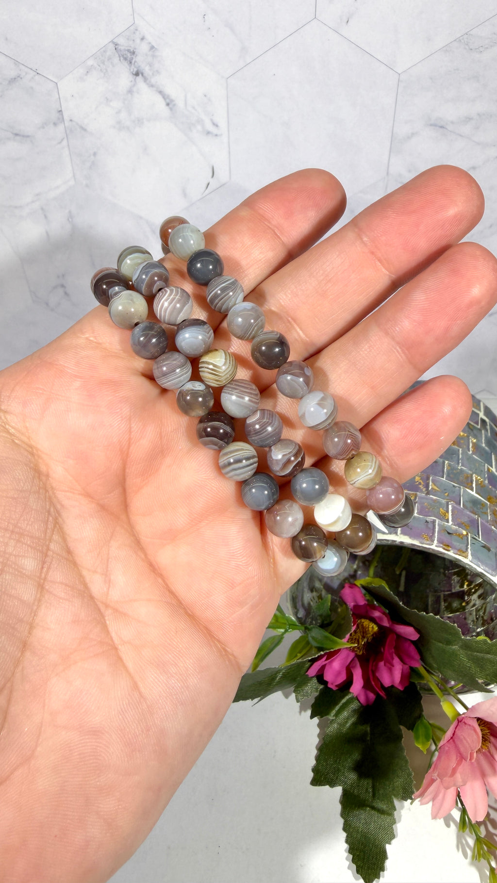 8mm Botswana Agate Bracelet
