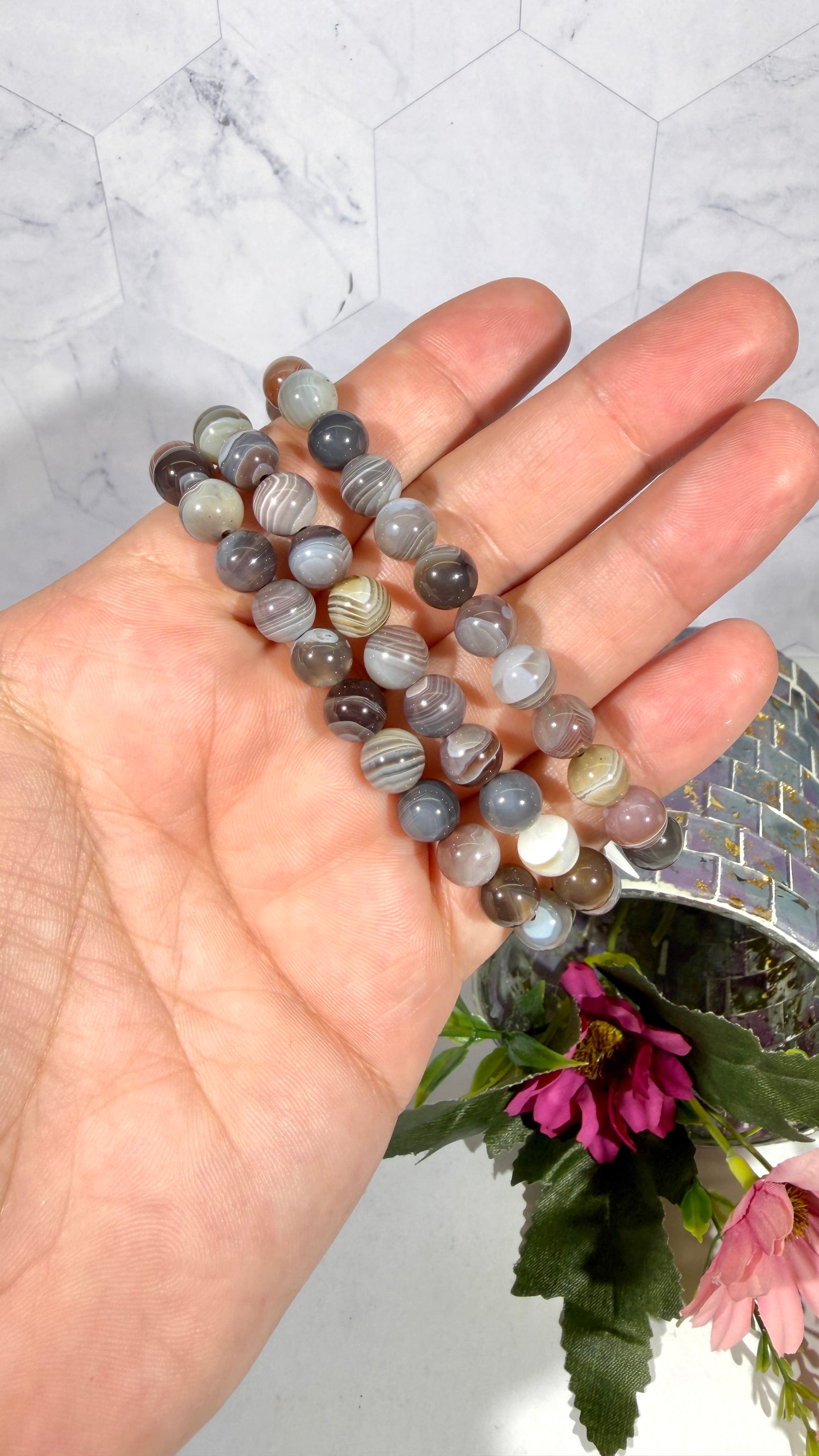 8mm Botswana Agate Bracelet