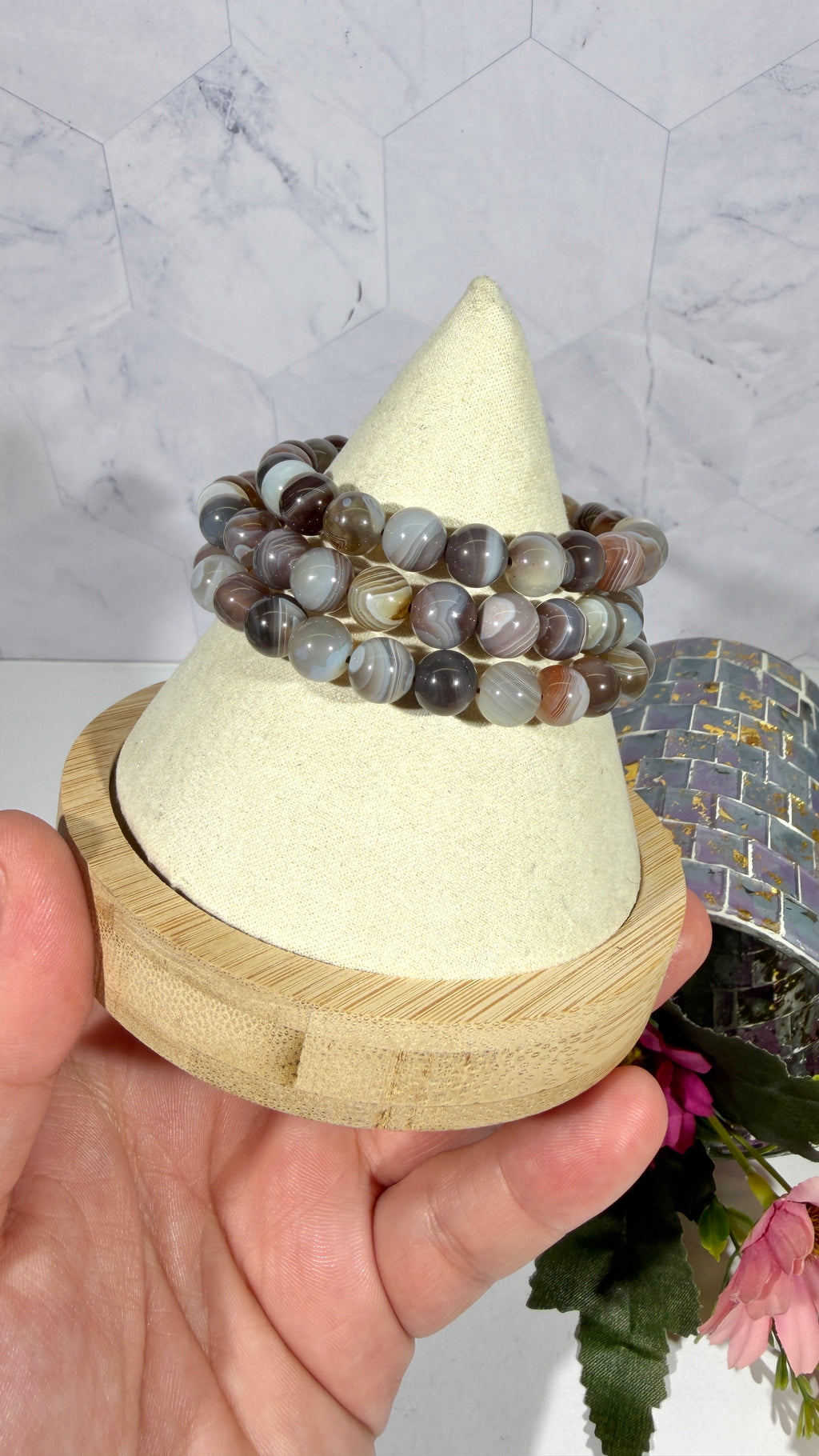 8mm Botswana Agate Bracelet