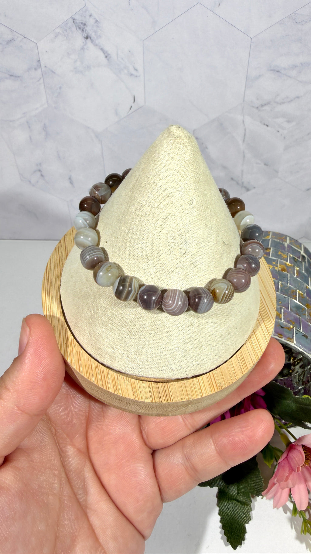 8mm Botswana Agate Bracelet