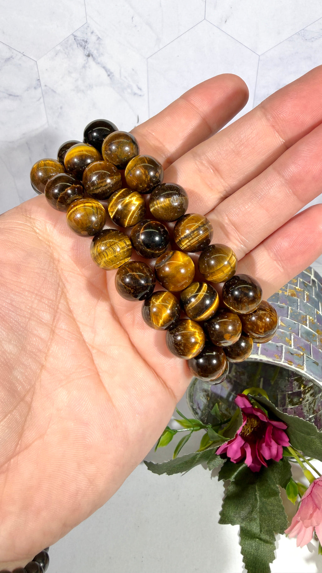 12mm Tiger's Eye Bracelet