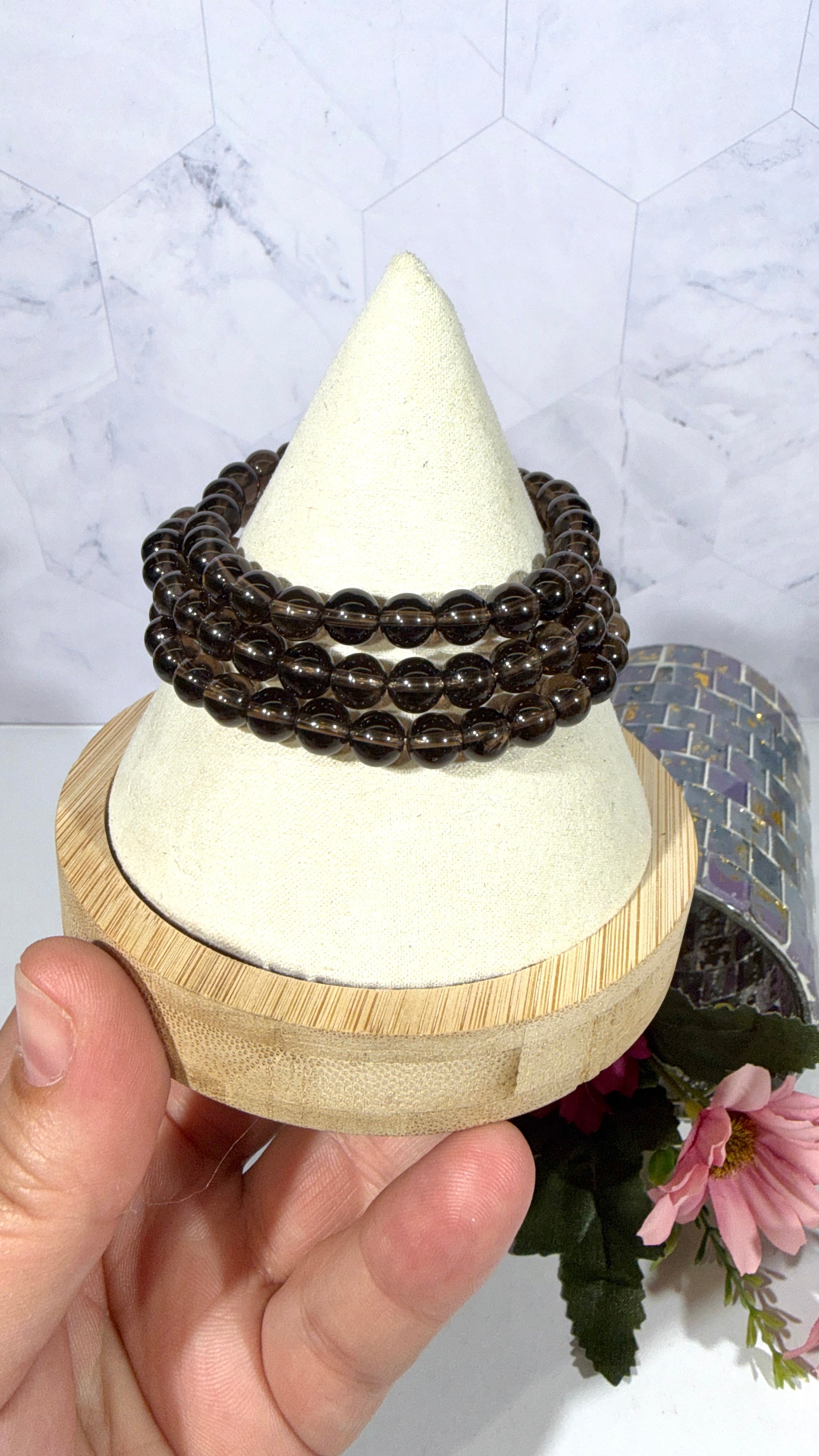 6mm Smoky Quartz Bracelet