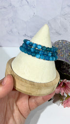 6mm Blue Apatite Bracelet