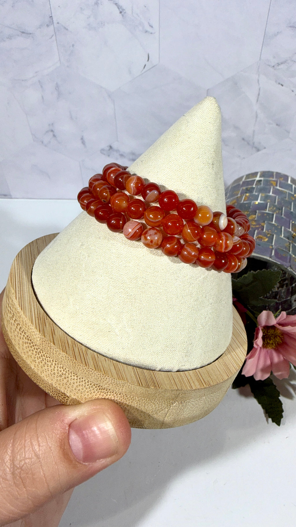 6mm Carnelian Bracelet