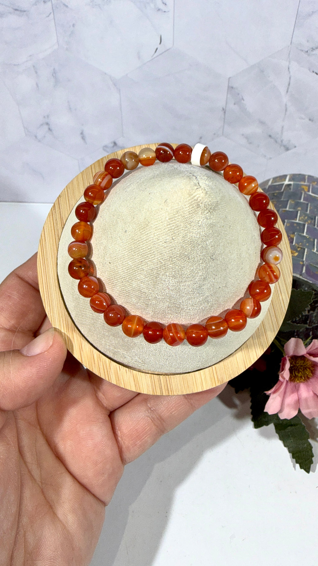 6mm Carnelian Bracelet