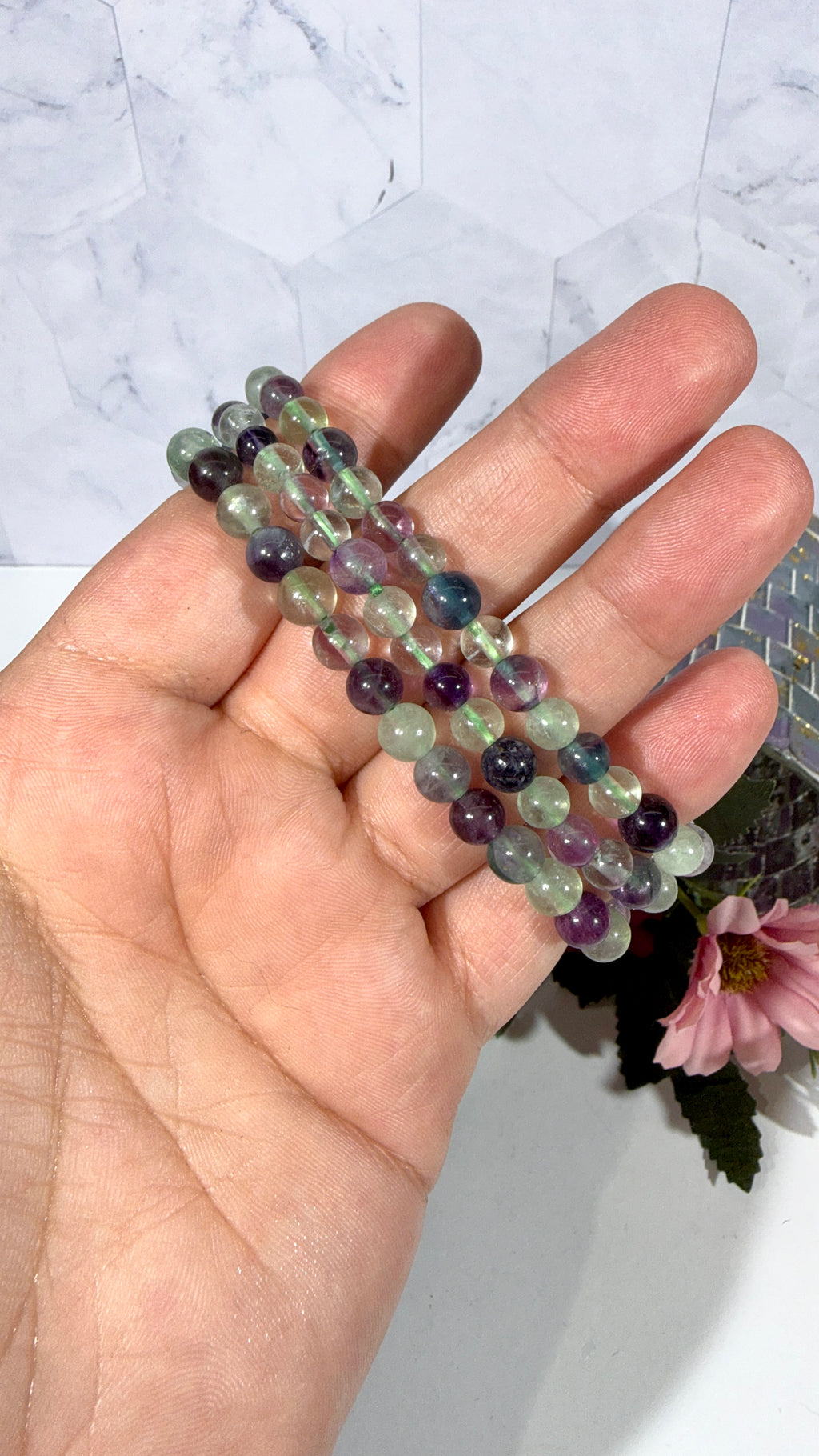 6mm Fluorite Bracelet