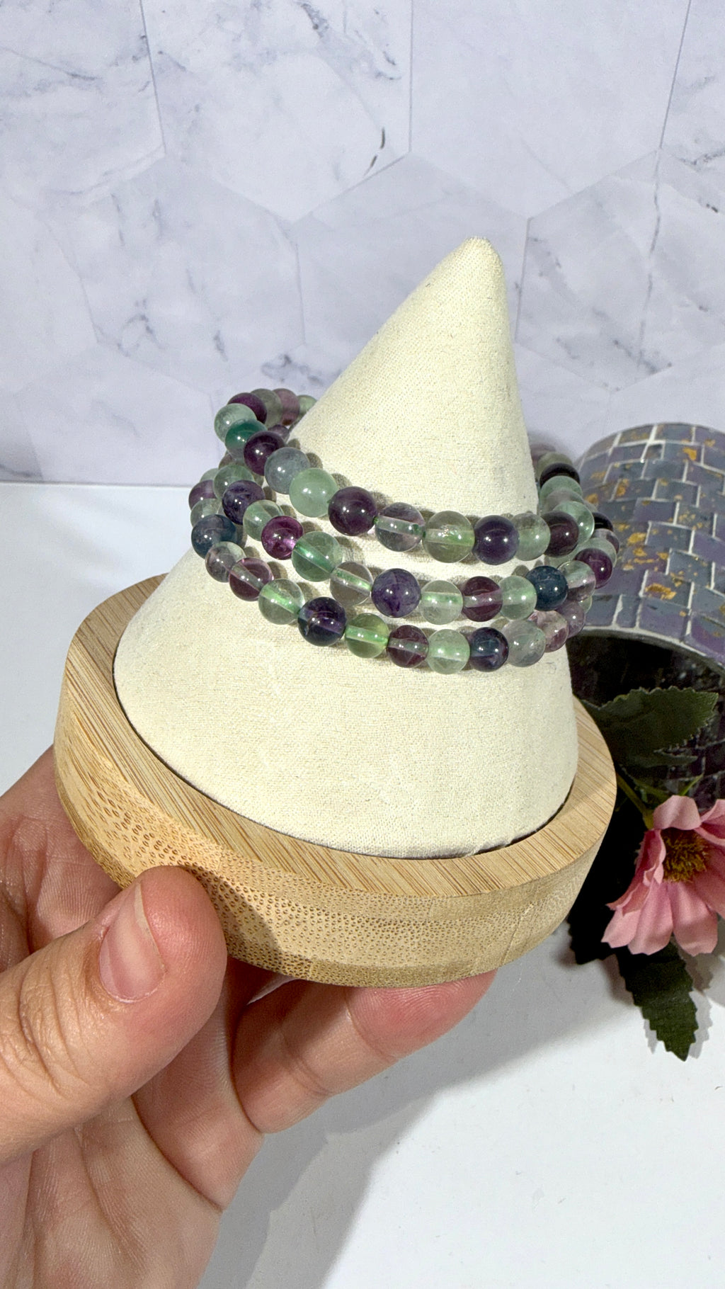 6mm Fluorite Bracelet