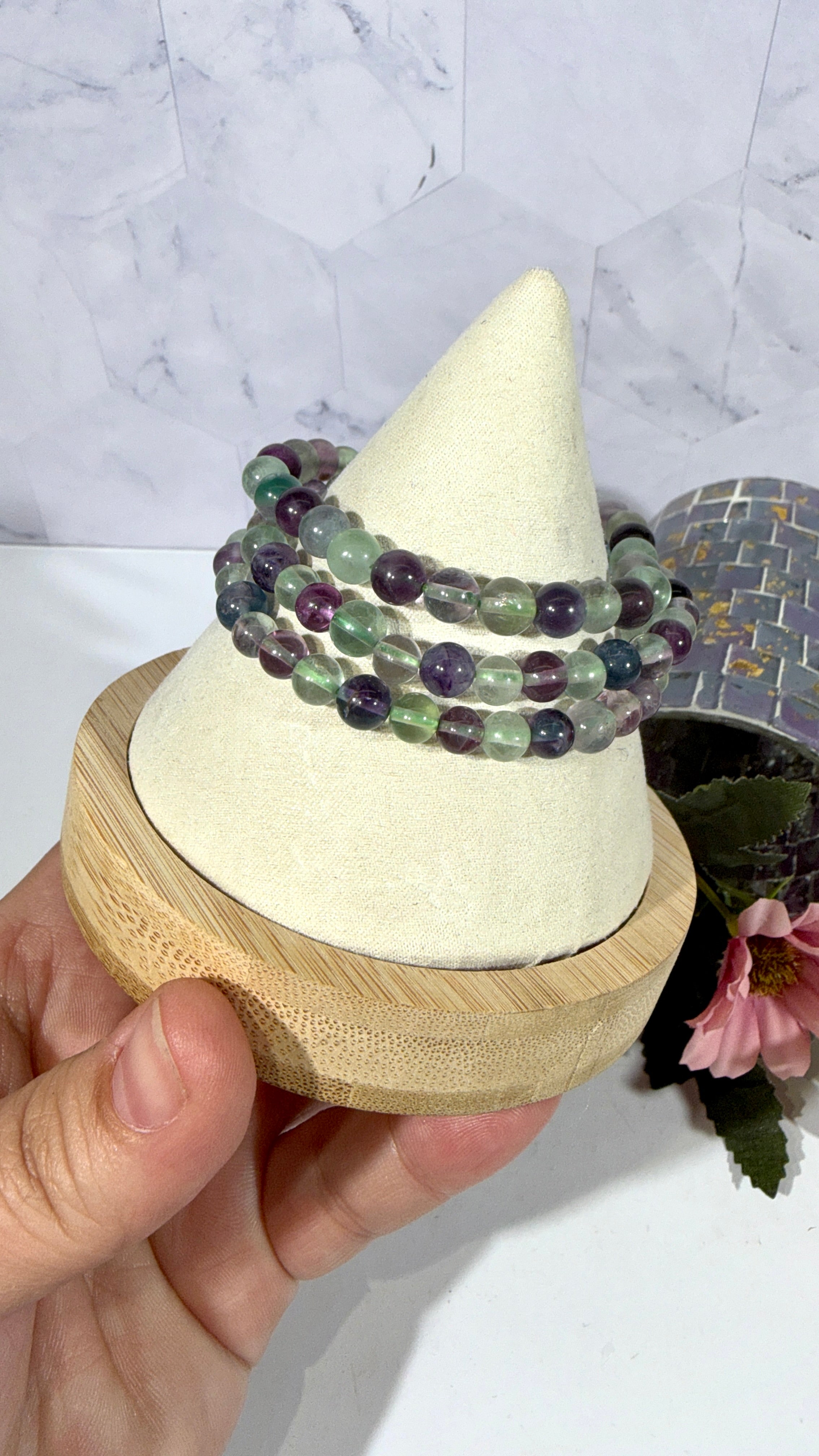 6mm Fluorite Bracelet