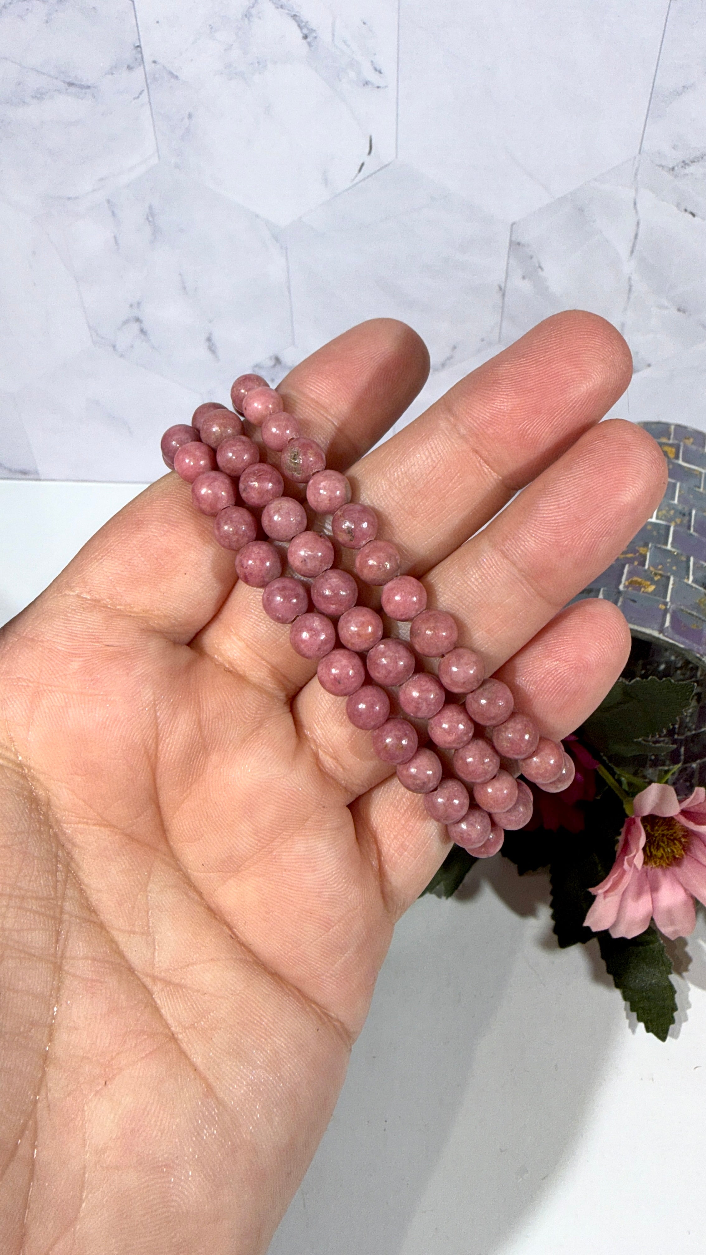 6mm Rhodonite Bracelet