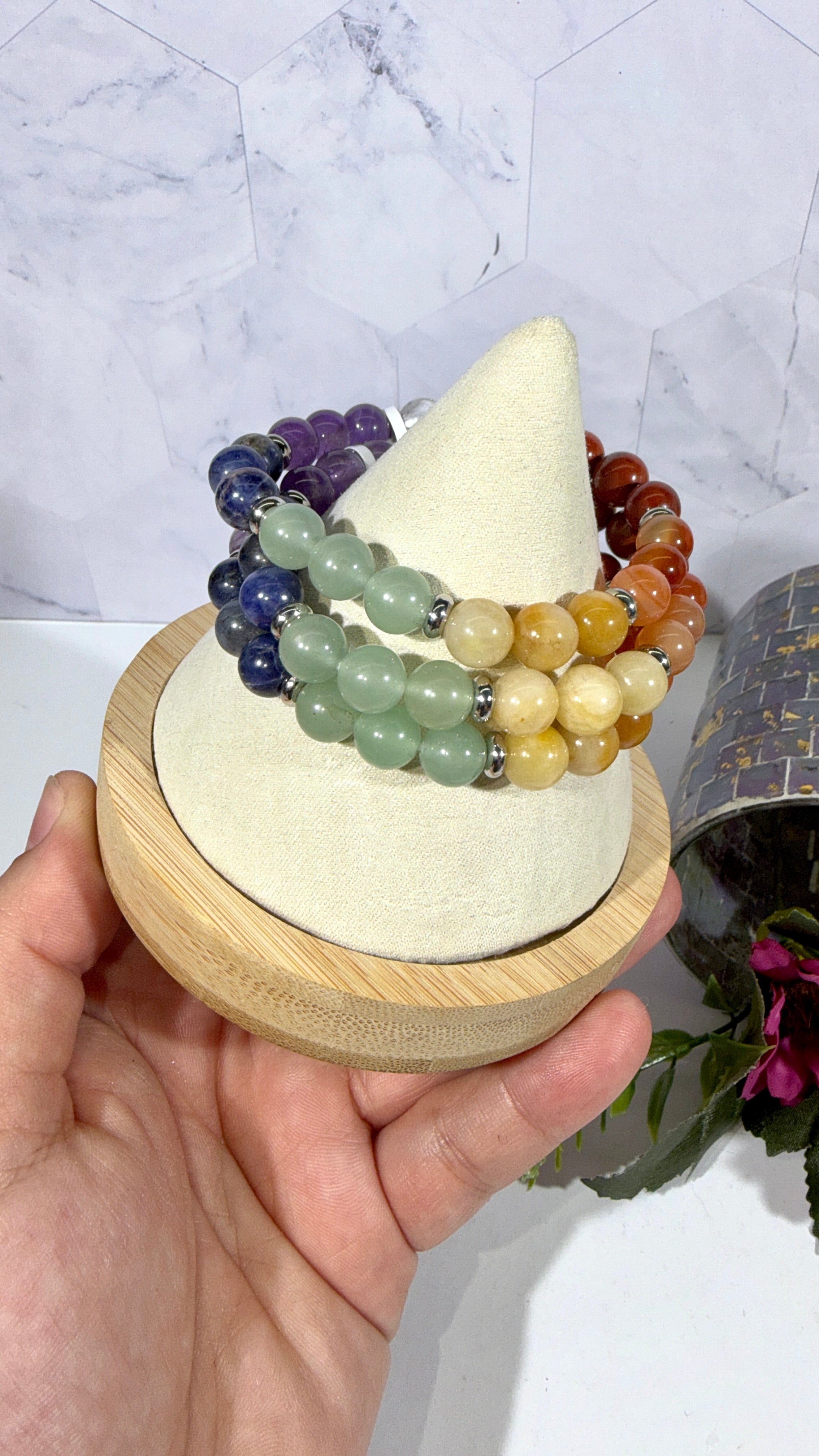 8mm 7 Chakra Bracelet