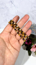 4mm Black Onyx, Yellow Jade, and Tiger's Eye Bracelet