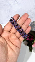 4mm Amethyst, Lapis Lazuli, and Black Tourmaline Bracelet