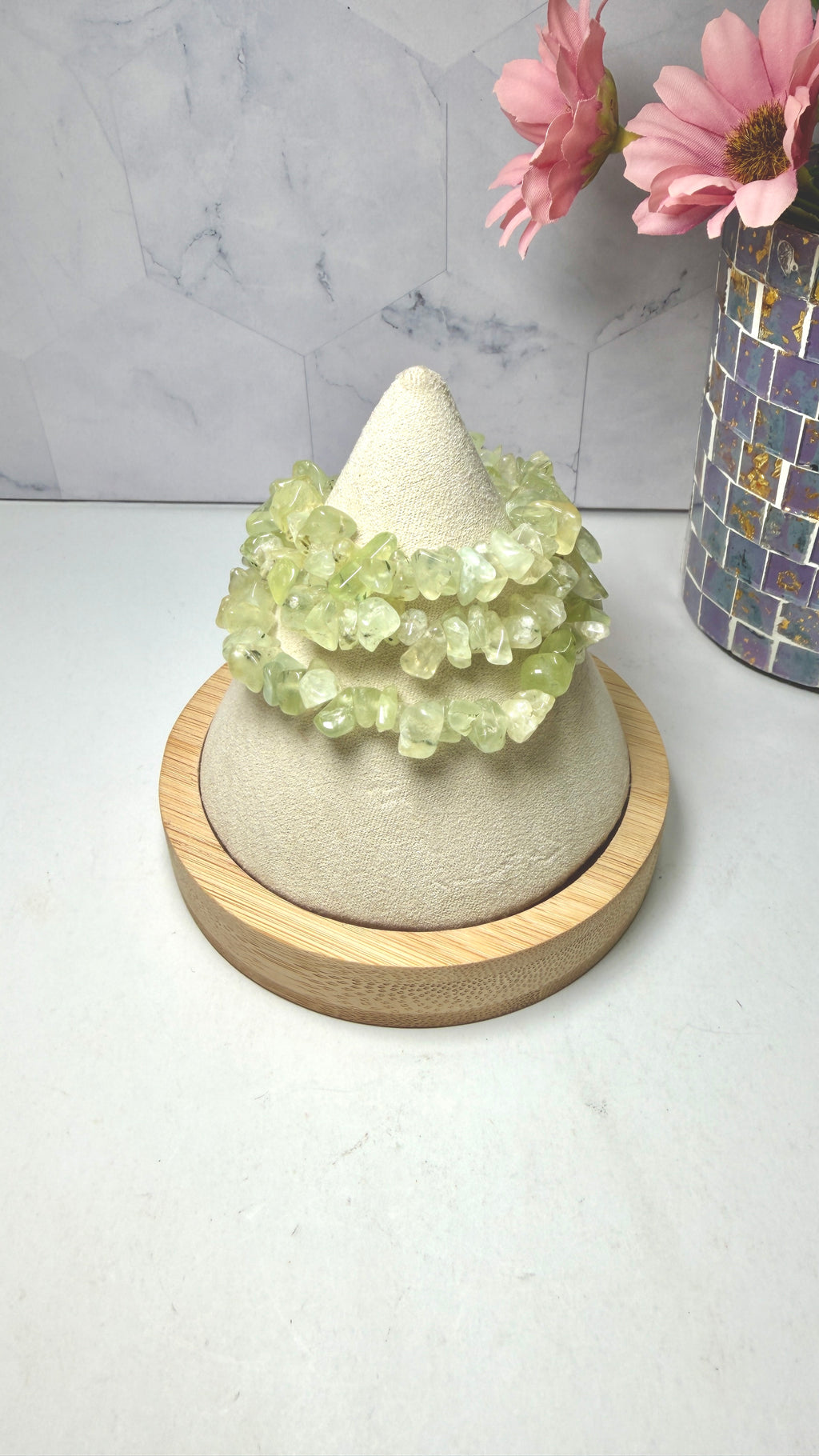 Prehnite Chip Bracelet