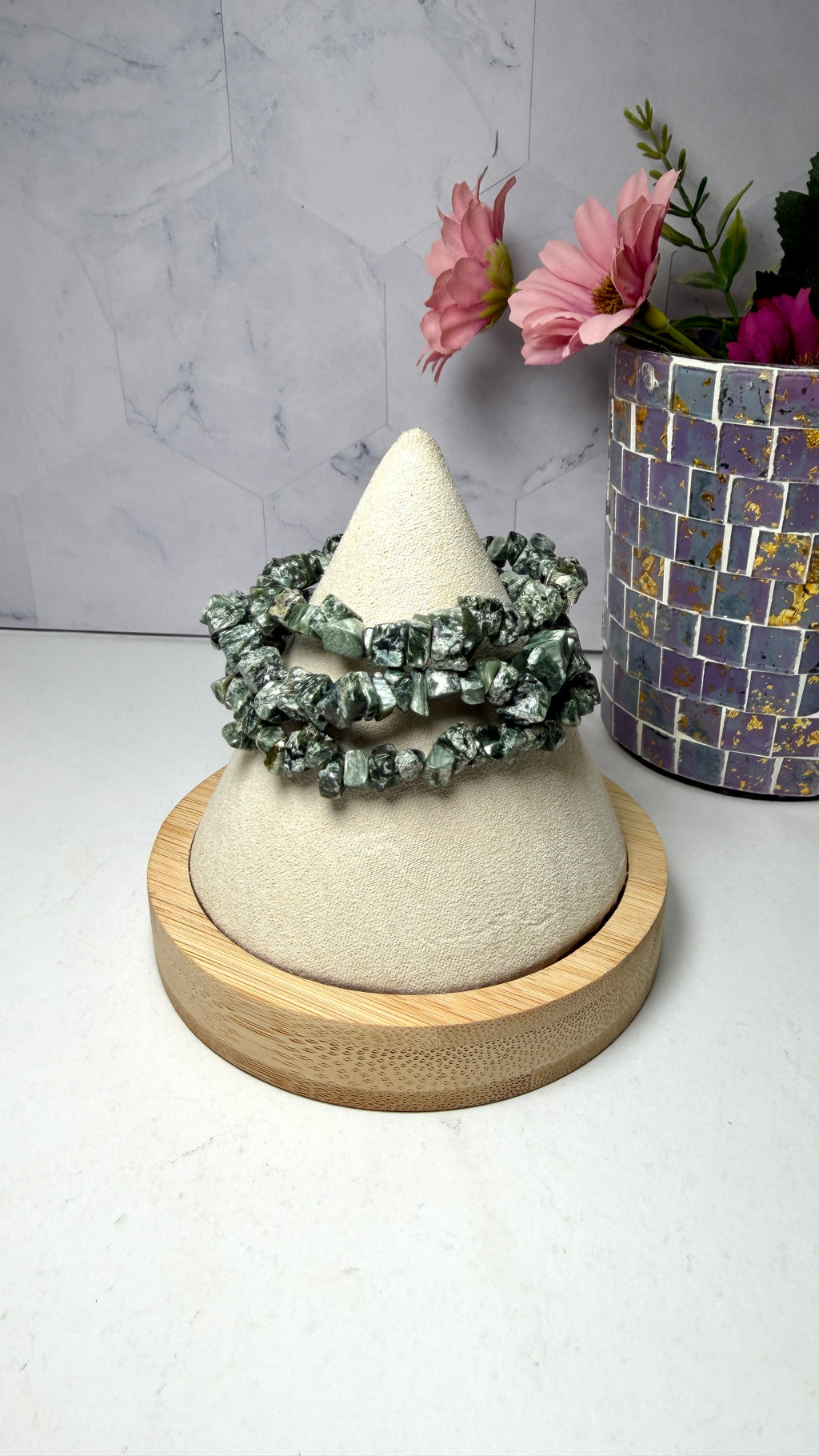 Seraphinite Chip Bracelet