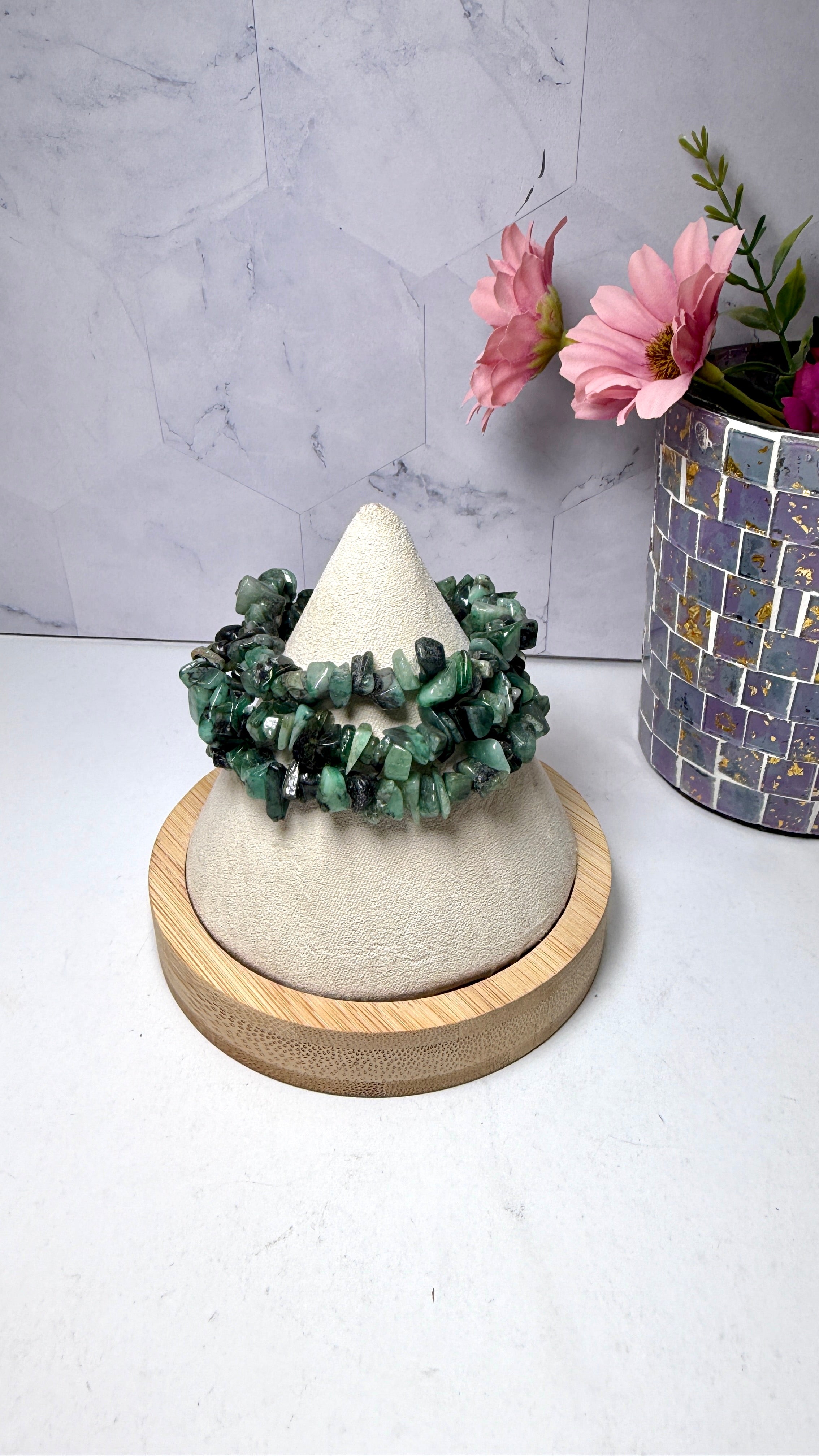 Emerald Chip Bracelet