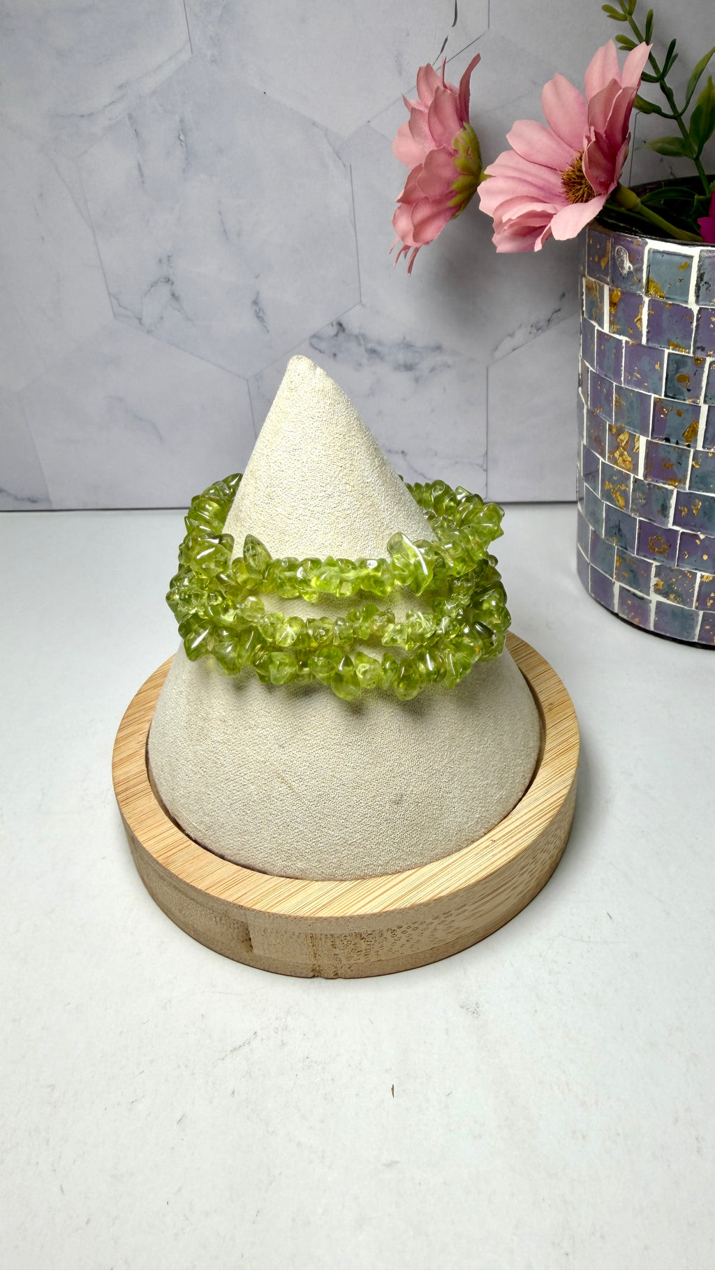 Peridot Chip Bracelet